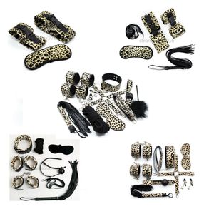 Kit de bondage, collier de cou, menottes, manchette de pied, lit de cheval, retenue d'esclaves BDSM #76