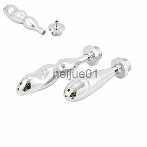 Bondage Métal Anal Lavement Douche Anal Plug Avec Trou Corps Outil De Nettoyage Bidet Robinet Vagin Cleaner Butt Plugs Adulte Sex Toys Pour Couple x0928