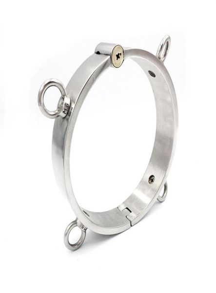 Collier de chien avec serrure à pression en métal, manchettes, manille, retenue d'esclave, anneau de cou, R564146586