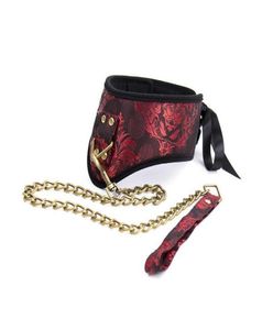 Bondage Collier De Cou Enchaîné Laisse Rouge Nouveau Design Érotique Jeu De Sexe Restrictions Ras Du Cou Esclave Formation Fétiche Porter Tissu Noir Rouge Pat2387487