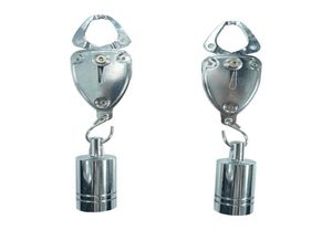 Pinces à tétons de bondage Clips en acier inoxydable 330g Pendentif lourd réglable Torture Jouer BDSM Restrictions Sex Toys pour Couple293V3974319