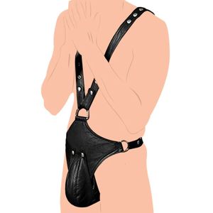 Pochette de bondage détachable, sangle nid d'oiseau pour hommes, vêtements d'esclave, string de bondage sexy, lingerie, cage à coq, jouets sexuels érotiques 231121