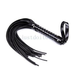 Bondage PU fouet Flogger chat neuf queue poignée alternative SM Tawse noir glands retenue R469263548