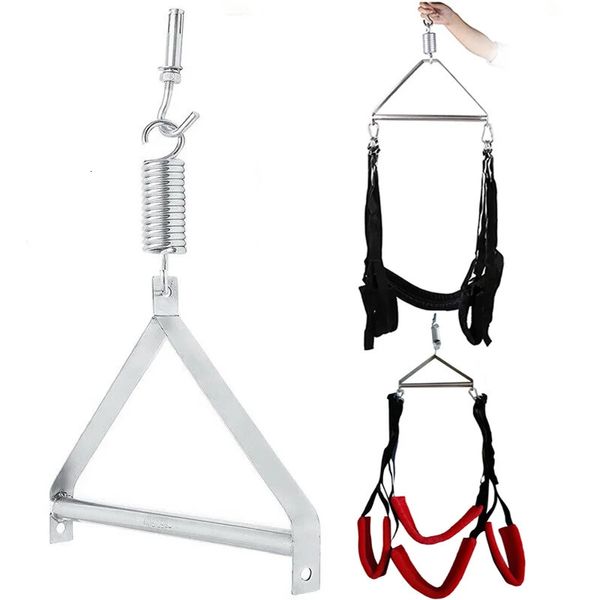 Bondage Sex Swing Metal Trípode Stents Hamaca sexual Muebles Bondage Sillas para adultos Columpios de puertas colgantes Juguetes eróticos para parejas 231128