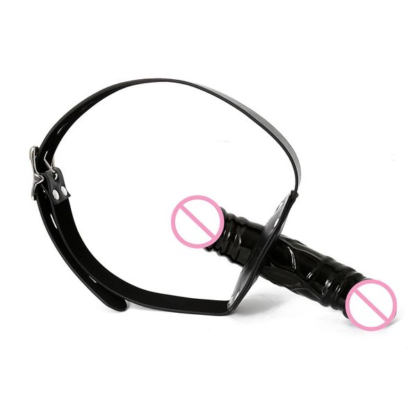 Ceinture de retenue d'esclave, gode Gag, bouchon buccal, jeux de flirt pour adultes, jouets fétichistes sexy pour femmes et hommes gays