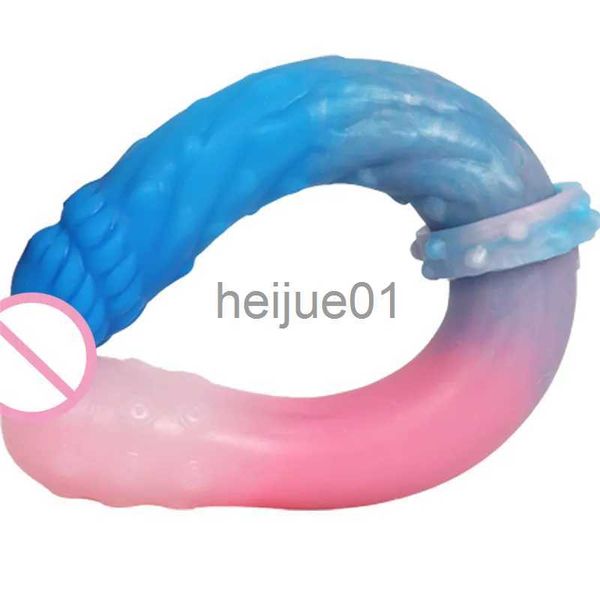 Bondage Super Long Double Tête Godes Réalistes Cock Lesbiennes Vaginal Plug Anal Doux Faux Pénis Pour Femmes Godes Sexe Pour Femmes Jouets Gode x0928