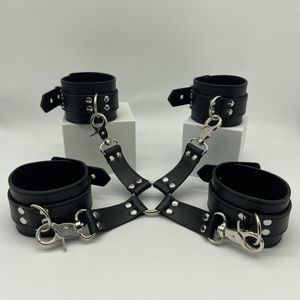 Bondage YBFDO sangle de retenue en cuir bracelet de corde de retenue avec serrure de ceinture de sécurité croisée adaptée aux accessoires de jeu pour adultes 230720