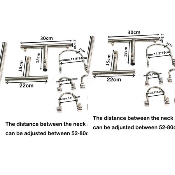 Bondages Nouveautés BDSM Bondage Aweening Torture Torture Tools Outils Collier en acier inoxydable Collier Colombes Bouffets de cheville Jouets sexuels pour Jeux adultes 1122