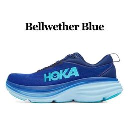 Bondi 8 Clifton 9 Zapatillas para correr Zapatillas sin carbono Personas Harbor Mist Espacio exterior Mujeres para hombre Entrenadores Deportes al aire libre Zapatillas de deporte Bellwether Azul