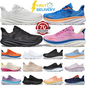 Livraison Gratuite Bondi 8 Chaussures Femmes Hommes Personnes Libres Chaussure de Course Clifton 8 9 Sports Triple Blanc Noir Challenger 7 Changement Sable Aéré Bleu Cyclamen Doux Lilas Baskets