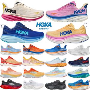 Bondi Hokh 8 Chaussures de course Clifton 8 9 Shock Personnes gratuites Lanc de Blanc Fiesta Summer Song Hokh One Sneakers Hokhs Trainers pour femmes et hommes