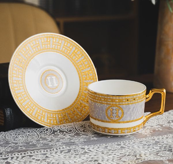 Tasse de petit déjeuner européenne créative en porcelaine, tasse en céramique, tasse à boire, ensemble de café