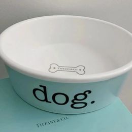 Bol de bassin en porcelaine pour chien, fournitures pour animaux de compagnie, vaisselle, eau d'alimentation pour chat, 240116