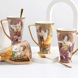 Bone China mokken koffiekopjes grote capaciteit porselein drinkware vintage ontwerpen keramische mok 2021 nieuw aankomst verjaardagscadeau