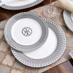 Costume de vaisselle en porcelaine d'os, Style européen, combinaison de luxe créative, tasses, plats et assiettes, cuisine nordique, cadeau de noël 220219z