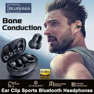 Casque de conduction en os Bluetooth 5.3 Clip d'oreille sur la boucle d'oreille Oreille sans fil Hifi Bass Sports Headset pour Ambie 240527