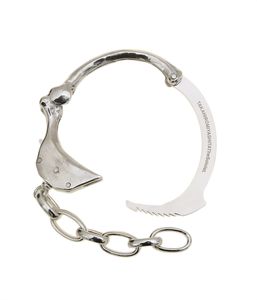 Bracelet menottes en forme d'os 925 chaîne en argent Sterling Hip Hop Street Fashion Style bijoux accessoires