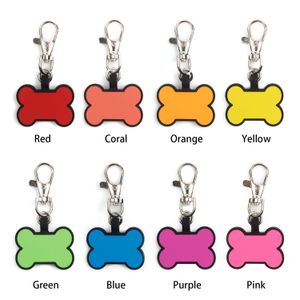 Etiquetas de silicona con forma de hueso para perros con diferentes formas opcionales para etiquetas para gatos u otras etiquetas de propiedades para mascotas