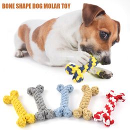 Os forme chien jouets pour petits grands chiens résistant aux morsures dentition nettoyage mâcher jouet coton animal de compagnie chiot molaire jouets animaux produits
