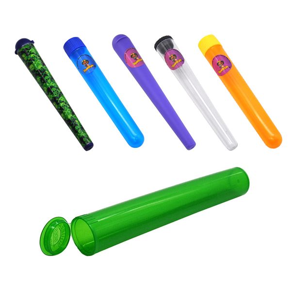 Bong Différent en plastique acrylique King Size Doob Tube Vial étanche étanche à l'odeur étanche à l'odeur odeur de stockage solide de stockage de cigarette solide