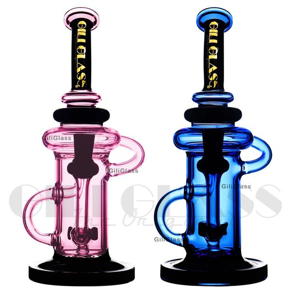 Bong Recycler perc bongs dab rig pipe en verre conduites d'eau narguilés 10 