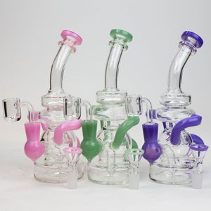 Recycler dab rig conduite d'eau fumer des narguilés tuyaux de bong en verre épais shisha barboteur avec joint de 14mm