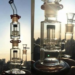 Stereo Matrix Perc Waterpijp Pijp 17.7 Inch Hoge Bong Dik Glas Dab Rig Verwijderbare Water Bubbler Set voor Dabs Roken Heady Big Recycler Oil Rigs 18mm Joint