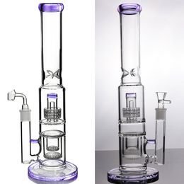 Matrix Stereo Perc Bong Bubblers Dikke waterpijp Hoge glazen dab rig honingraat Percolator voor Dabs Roken Waterpijp Heady Recycler Oil Rigs