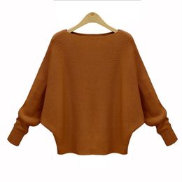 Bonjean dikke gebreide tops jumper herfst winter casual truien truien vrouwen lange mouw grote losse trui meisjes 211018