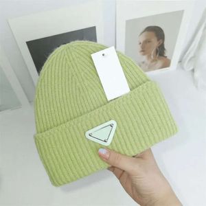 bonnet Cachemire cadeau hiver Prad Bonnet tricoté unisexe Designer chapeaux d'hiver neige élastique décontracté chaud Bonnet seau printemps casquettes lettres hommes femme s