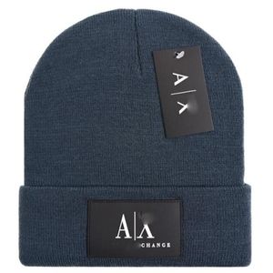 Bonnet Hommes AX Letrter Bonnet Chapeau d'hiver Cappello Luxury Designer Marque Mode Tricoté Pierre Chapeaux Hommes Femmes Épais Laine Casquette Automne Hiver Bonnets Solide Crâne Casquettes A14