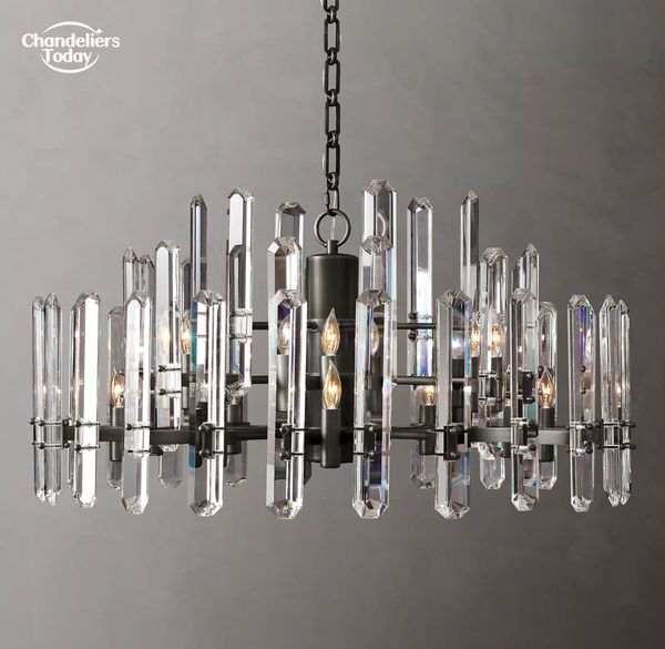 Bonnington lustres ronds moderne rétro cristal pendentif LED lumières pour salon chambre salle à manger lampes Lustre