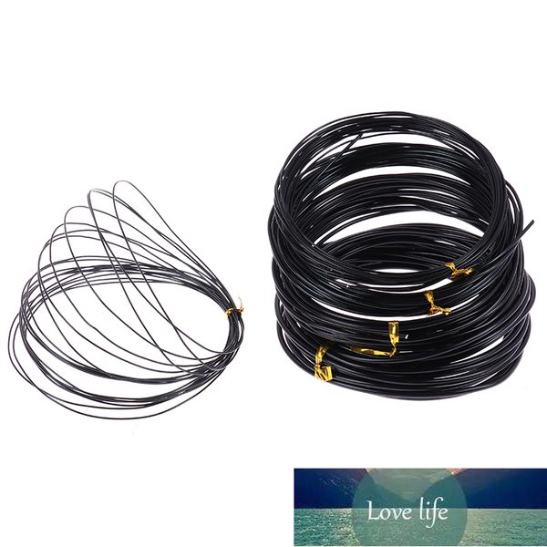 Bonsai Wires Fil d'entraînement pour bonsaï en aluminium anodisé 5 tailles Noir