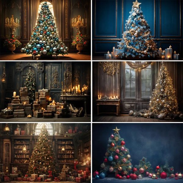 Bonvvie Christmas Photography Background Fiche d'intérieur Fiche de Noël Partrait Portrait Photocall Fell Studio Photocall