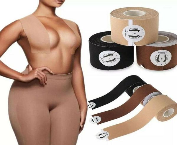 Boob Tape Bras Femmes Adhésive Invisible Vome Bra Mindik Pasties Couvre le ruban de lifting des mammaires Push Up Bralette Coussins sans bretelles Sticky11765317