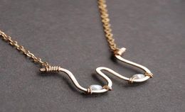 Borsten ketting handgemaakte goud gevuld925 zilveren choker natuurlijke parel hangers Boho Collier Femme Kolye sieraden ketting Q05314292514