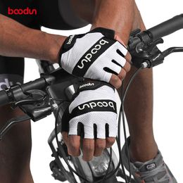 BOODUN/Bolton nouveaux gants d'équitation en plein air demi-doigt nuit rétro-éclairé 4D Silicone vélo