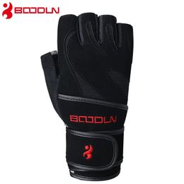Boodun cuir hommes demi-doigt Crossfit gants antidérapants Gym Fitness gants haltère sport musculation haltérophilie gants