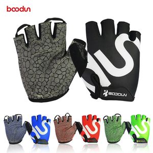 Boodun MTB Bicycle Cycling Gloves Half Finger Fitness Gloves Sport Siliconen gel Antislip Ademende Road Bike Guantes Ciclismo 220722