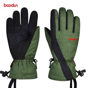 Bondun Ski Handschoenen Waterdicht met Touchscreen Functie Snowboard Thermische Warme Sneeuwscooter Sneeuw Mannen Dames 220112