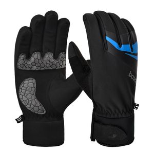 Boodun Winter Fleece Cycling Gloves Buitenlands Sport Men Dames Waterdichte Winddichte motorhandschoenen Warm touchscreen Mattents