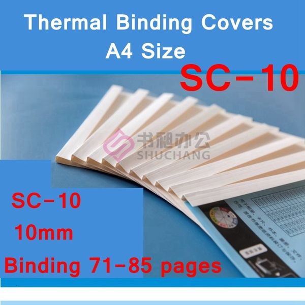 Couverture de livre 10PCSLOT SC10 couvertures de reliure thermique A4 colle 10mm 7085 pages machine 230425