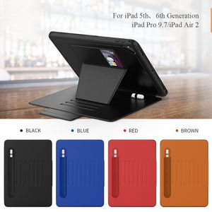 Étui à rabat en cuir pour iPad Pro 11, 10,9 pouces, 7e, 8e, 9e, 10e, Air5, Air4, Air2, support magnétique intelligent, coque antichoc avec fente pour crayon