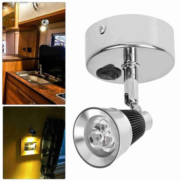 Luces de libros 1 unid LED Spot luz de pared 12 V LED Spot interior luz de lectura interruptor de lámpara para Camper Van Caravan Boat RV Motorhome Truck Light YQ231130