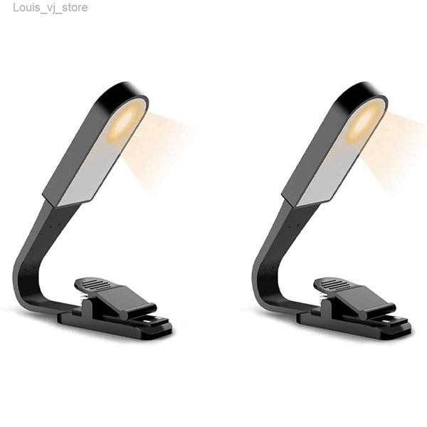 Lampes de lecture 2X lampe de livre lampe de lecture rechargeable USB avec capteur de contact pince flexible sur la lumière de livre pour lire au lit YQ231130