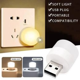 Book Lights Desk USB Rechargeable Small Round Reading Night Light Desk Lamp Bulb Power Bank Charges Mini LED LECTES LAMPES