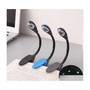 Boeklichten LED BOEK LICHT MINI CLIPON Flexibele fel licht leeslamp voor reis slaapkamer lezer drop levering verlichting verlichting indoor otc8f