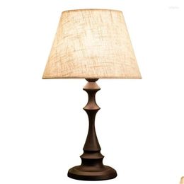 Boekverlichting Tafellampen Scandinavisch Eenvoudig Cilindrisch Ijzeren Lichaam Linnen Lampenkap Bureaulamp Studielamp Slaapkamer Naast Kantoor Decor Led Bb Dhifg