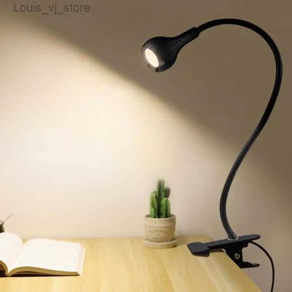 Lampes de lecture USB veilleuse ordinateur lampe ordinateur portable USB Protection des yeux Flexible LED lumière lecture lampe de table lampe de table Mini pince lampe interrupteur YQ231130