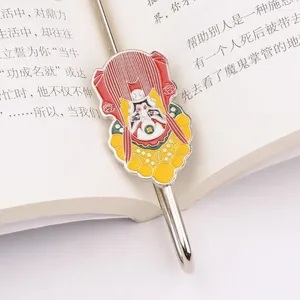 Book Page Marker Opera Chinois Face Bookmark Metal Paginator Culture Mark Marking Handcraft Marking
